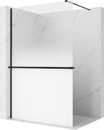 Mexen Kioto+ paroi de douche avec étagère Walk-in 80 x 200 cm, ombre blanc 8 mm, noir - 800-080-121-70-86