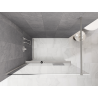 Mexen Kioto+ paroi de douche avec étagère Walk-in 70 x 200 cm, ombre blanche 8 mm, nickel brossé - 800-070-121-97-86