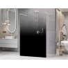 Mexen Kioto paroi de douche autoportante 100 x 200 cm, ombre noire 8 mm, blanche - 800-100-002-20-76