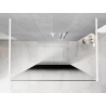Mexen Kioto paroi de douche autoportante 100 x 200 cm, ombre noire 8 mm, blanche - 800-100-002-20-76