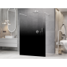 Mexen Kioto paroi de douche autoportante 150 x 200 cm, ombrée noire 8 mm, blanche - 800-150-002-20-76