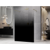 Mexen Kioto paroi de douche autoportante 150 x 200 cm, ombre noire 8 mm, or brossé - 800-150-002-55-76