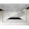 Mexen Kioto paroi de douche autoportante 140 x 200 cm, ombre noir 8 mm, or brossé - 800-140-002-55-76
