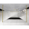 Mexen Kioto paroi de douche autoportante 150 x 200 cm, ombre noire 8 mm, or brossé - 800-150-002-55-76