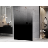 Mexen Kioto paroi de douche autoportante 100 x 200 cm, ombre noir 8 mm, or rose - 800-100-002-60-76