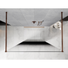 Mexen Kioto paroi de douche autoportante 130 x 200 cm, ombre noire 8 mm, or rose - 800-130-002-60-76