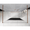 Mexen Kioto paroi de douche autoportante 110 x 200 cm, ombre noir 8 mm, cuivre brossé - 800-110-002-65-76