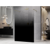 Mexen Kioto paroi de douche autoportante 150 x 200 cm, ombré noir 8 mm, cuivre brossé - 800-150-002-65-76