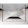 Mexen Kioto paroi de douche autoportante 150 x 200 cm, ombré noir 8 mm, cuivre brossé - 800-150-002-65-76