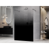 Mexen Kioto paroi de douche autoportante 100 x 200 cm, ombre noire 8 mm, gris canon brossé - 800-100-002-66-76