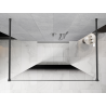 Mexen Kioto paroi de douche autoportante 100 x 200 cm, ombre noire 8 mm, gris canon brossé - 800-100-002-66-76