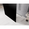Mexen Kioto paroi de douche autoportante 100 x 200 cm, ombre noire 8 mm, gris canon brossé - 800-100-002-66-76