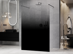 Mexen Kioto paroi de douche autoportante 120 x 200 cm, ombre noire 8 mm, gris gun brossé - 800-120-002-66-76