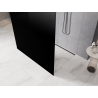 Mexen Kioto paroi de douche autoportante 110 x 200 cm, ombre noire 8 mm, gris canon brossé - 800-110-002-66-76