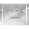 Mexen Kioto paroi de douche autoportante 100 x 200 cm, ombrée blanche 8 mm, blanche - 800-100-002-20-86