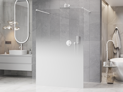 Mexen Kioto paroi de douche autoportante 130 x 200 cm, ombre blanc 8 mm, blanc - 800-130-002-20-86