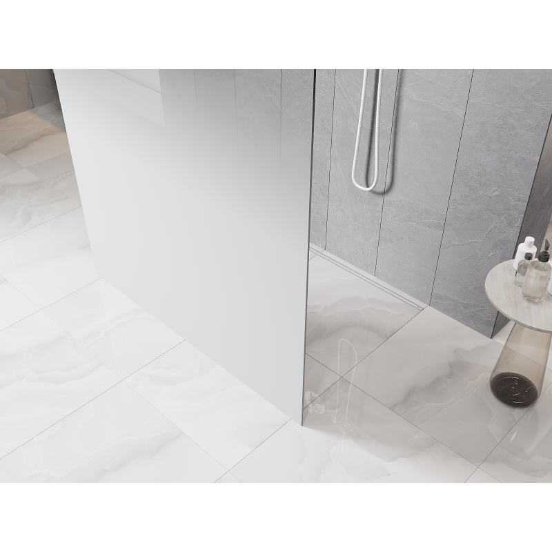 Mexen Kioto Paroi de douche autoportante 110 x 200 cm, ombrée blanche 8 mm, blanche - 800-110-002-20-86