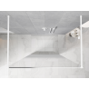 Mexen Kioto paroi de douche autoportante 140 x 200 cm, ombre blanche 8 mm, blanche - 800-140-002-20-86
