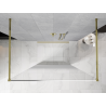 Mexen Kioto paroi de douche autoportante 130 x 200 cm, ombre blanche 8 mm, or - 800-130-002-50-86