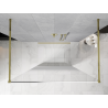 Mexen Kioto paroi de douche autoportante 140 x 200 cm, ombre blanc 8 mm, or - 800-140-002-50-86