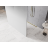 Mexen Kioto paroi de douche autoportante 130 x 200 cm, ombre blanche 8 mm, or - 800-130-002-50-86