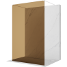 Mexen Kioto paroi de douche autoportante 100 x 200 cm, bronze 8 mm, blanc - 800-100-002-20-32