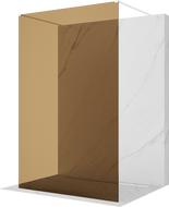 Mexen Kioto paroi de douche autoportante 100 x 200 cm, bronze 8 mm, blanc - 800-100-002-20-32