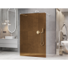 Mexen Kioto paroi de douche autoportante 100 x 200 cm, bronze 8 mm, blanc - 800-100-002-20-32