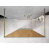 Mexen Kioto Paroi de douche autoportante 130 x 200 cm, bronze 8 mm, or - 800-130-002-50-32
