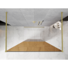 Mexen Kioto paroi de douche autoportante 110 x 200 cm, bronze 8 mm, or brossé - 800-110-002-55-32