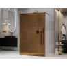 Mexen Kioto paroi de douche autoportante 110 x 200 cm, bronze 8 mm, gris fusil brossé - 800-110-002-66-32