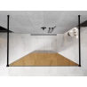 Mexen Kioto paroi de douche autoportante 100 x 200 cm, bronze 8 mm, noir - 800-100-002-70-32