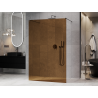 Mexen Kioto paroi de douche autoportante 120 x 200 cm, bronze 8 mm, métal canon - 800-120-002-95-32