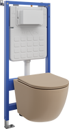 Mexen Lena ensemble encastré WC châssis pneumatique Tex Air Slim avec cuvette WC et abattant à descente progressive,
