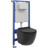 Mexen Lena ensemble encastré WC châssis pneumatique Tex Air Slim avec cuvette WC Tornado et abattant à descente progressive,