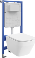 Mexen Riva ensemble encastré WC châssis Tex Slim avec cuvette WC Tornado et siège à descente lente, blanc - 610030630200T