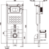 Mexen Carmen ensemble encastré WC cadre pneumatique Tex Air Slim avec cuvette WC et abattant à fermeture douce, noir mat