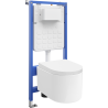 Mexen Sofia ensemble encastré WC avec cadre pneumatique Tex Air Slim, cuvette WC et abattant à fermeture lente, blanc