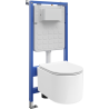Mexen Sofia ensemble WC encastré châssis Tex Slim avec cuvette WC Tornado et abattant à descente lente, blanc - 610030540500T