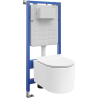 Mexen Sofia ensemble encastré WC bâti-support Tex Slim avec cuvette WC et abattant à descente progressive, blanc