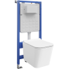 Mexen Teo ensemble encastré WC bâti-support pneumatique Tex Air Slim avec cuvette WC Tornado et abattant à descente