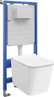Mexen Teo ensemble encastré WC châssis pneumatique Tex Air Slim avec cuvette WC et abattant à descente progressive, blanc
