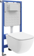 Mexen Timo ensemble encastré WC châssis pneumatique Tex Air Slim avec cuvette WC Tornado et abattant à descente progressive,