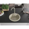 Mexen Diego évier en granit 1 bac avec robinet de cuisine Telma, beige - 6512-69-670200-69