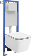 Mexen Stella Ensemble encastré WC cadre étroit, d'angle Tex W avec cuvette WC et abattant à descente progressive, blanc