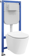 Mexen Rico ensemble encastré WC châssis Tex E avec cuvette WC et abattant à descente lente, blanc - 610930724000