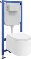 Mexen Sofia ensemble encastré WC châssis Tex E avec cuvette WC Tornado et abattant à descente lente, blanc - 610930540200T
