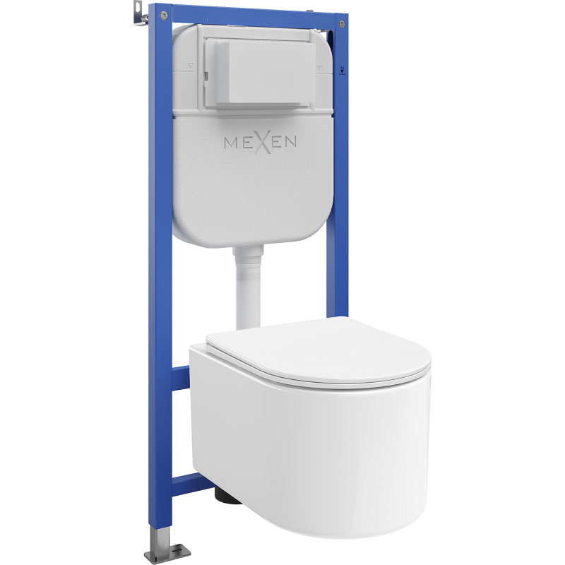 Mexen Sofia ensemble WC encastrable châssis Tex E avec cuvette WC Tornado et abattant à descente lente, blanc - 610930540300T