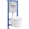 Mexen Sofia ensemble WC encastrable châssis Tex E avec cuvette WC Tornado et abattant à descente lente, blanc - 610930540300T