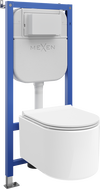 Mexen Sofia ensemble WC encastré châssis pneumatique Tex Air E avec cuvette WC et abattant à descente lente, blanc